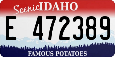 ID license plate E472389