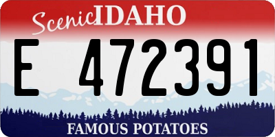 ID license plate E472391