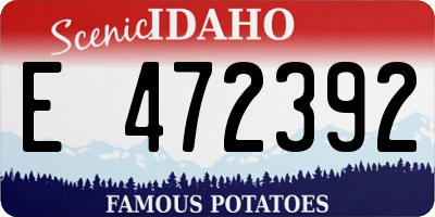 ID license plate E472392