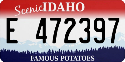 ID license plate E472397