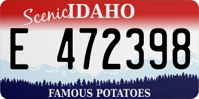 ID license plate E472398