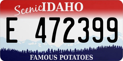 ID license plate E472399