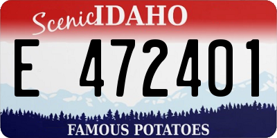 ID license plate E472401