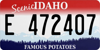 ID license plate E472407