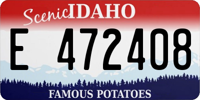 ID license plate E472408