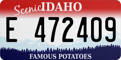 ID license plate E472409