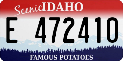 ID license plate E472410