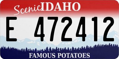 ID license plate E472412