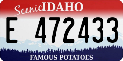 ID license plate E472433