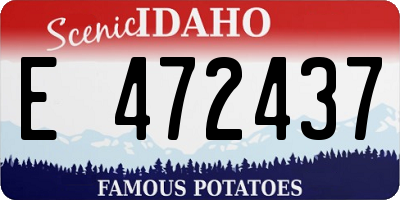 ID license plate E472437