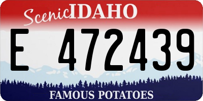 ID license plate E472439