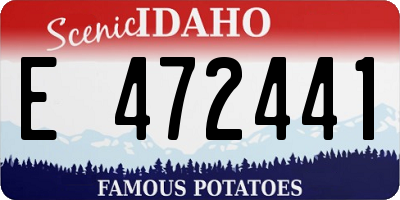 ID license plate E472441