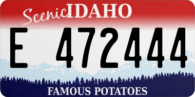 ID license plate E472444