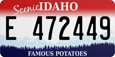 ID license plate E472449