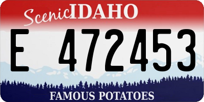 ID license plate E472453