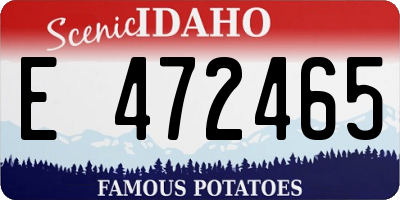 ID license plate E472465