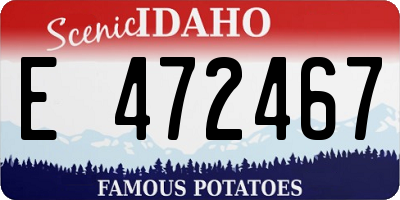 ID license plate E472467