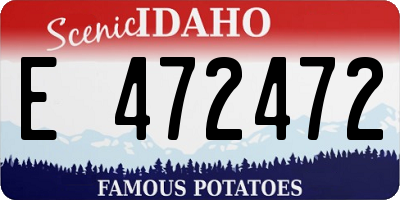 ID license plate E472472