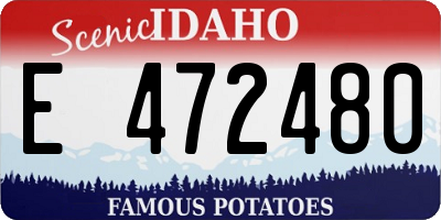 ID license plate E472480