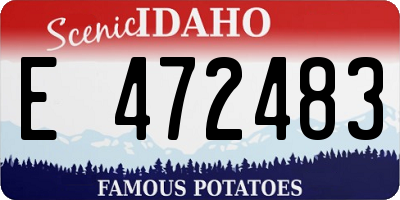 ID license plate E472483