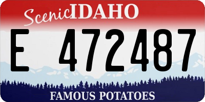 ID license plate E472487