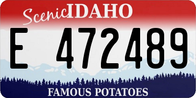 ID license plate E472489