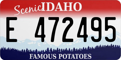 ID license plate E472495
