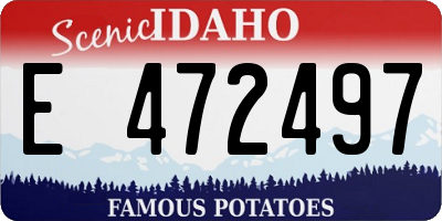 ID license plate E472497
