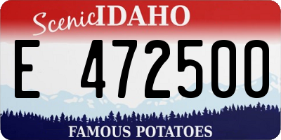ID license plate E472500
