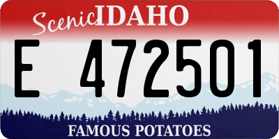 ID license plate E472501