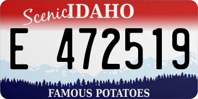 ID license plate E472519