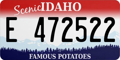 ID license plate E472522