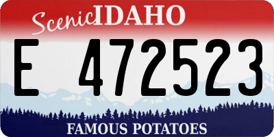 ID license plate E472523