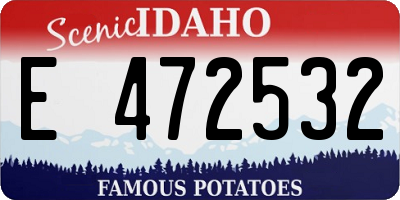 ID license plate E472532