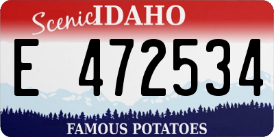ID license plate E472534