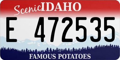 ID license plate E472535