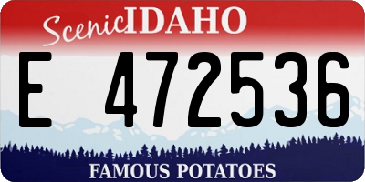 ID license plate E472536