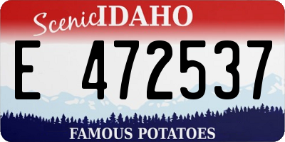 ID license plate E472537