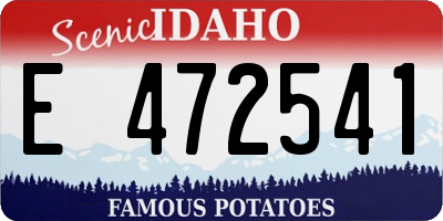 ID license plate E472541