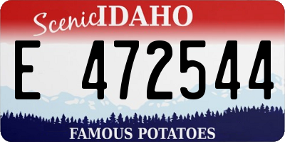 ID license plate E472544