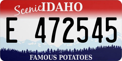 ID license plate E472545
