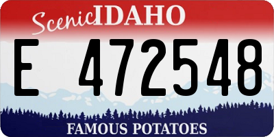 ID license plate E472548