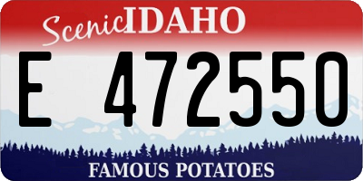 ID license plate E472550