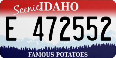 ID license plate E472552