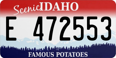 ID license plate E472553