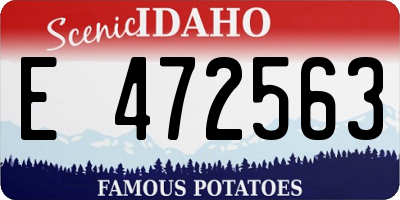 ID license plate E472563