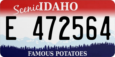 ID license plate E472564