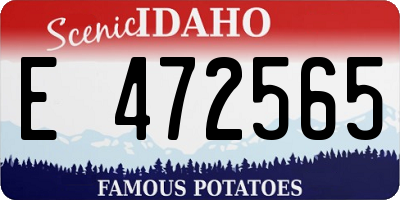 ID license plate E472565