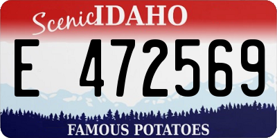 ID license plate E472569