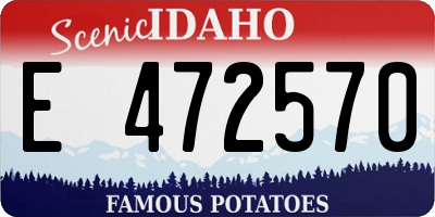 ID license plate E472570